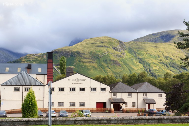 Beneath the mountain itself, shrouded by clouds, on the edge of Fort William is the Ben Nevis Distillery and Visitor Centre