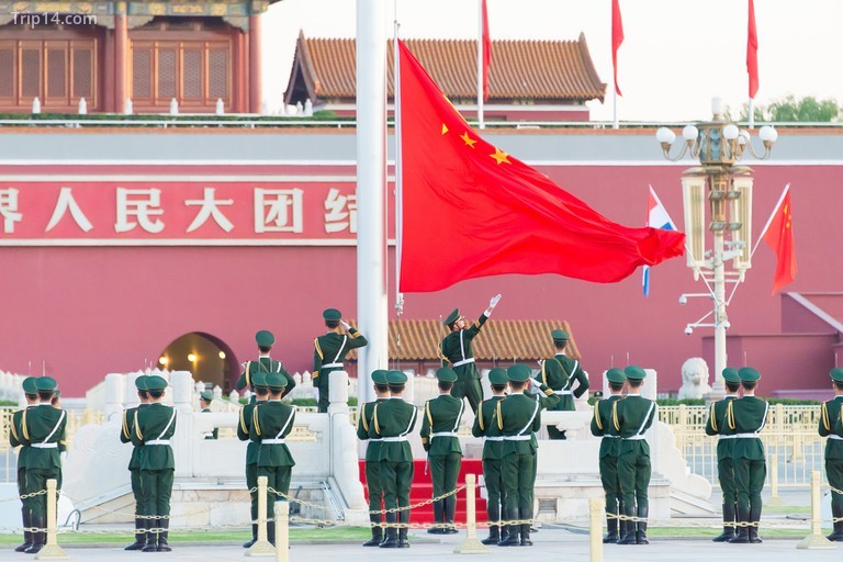 Lễ chào cờ, quảng trường Thiên An Môn, Bắc Kinh - Trip14.com