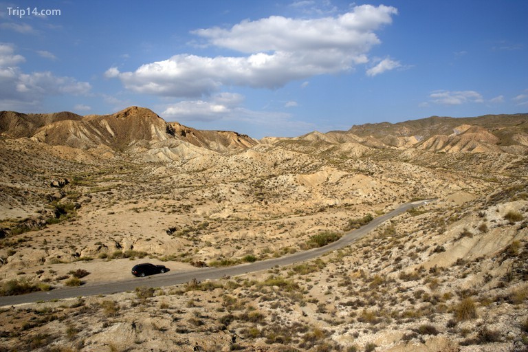 Phong cảnh sa mạc Tabernas, Andalucia, Tây Ban Nha