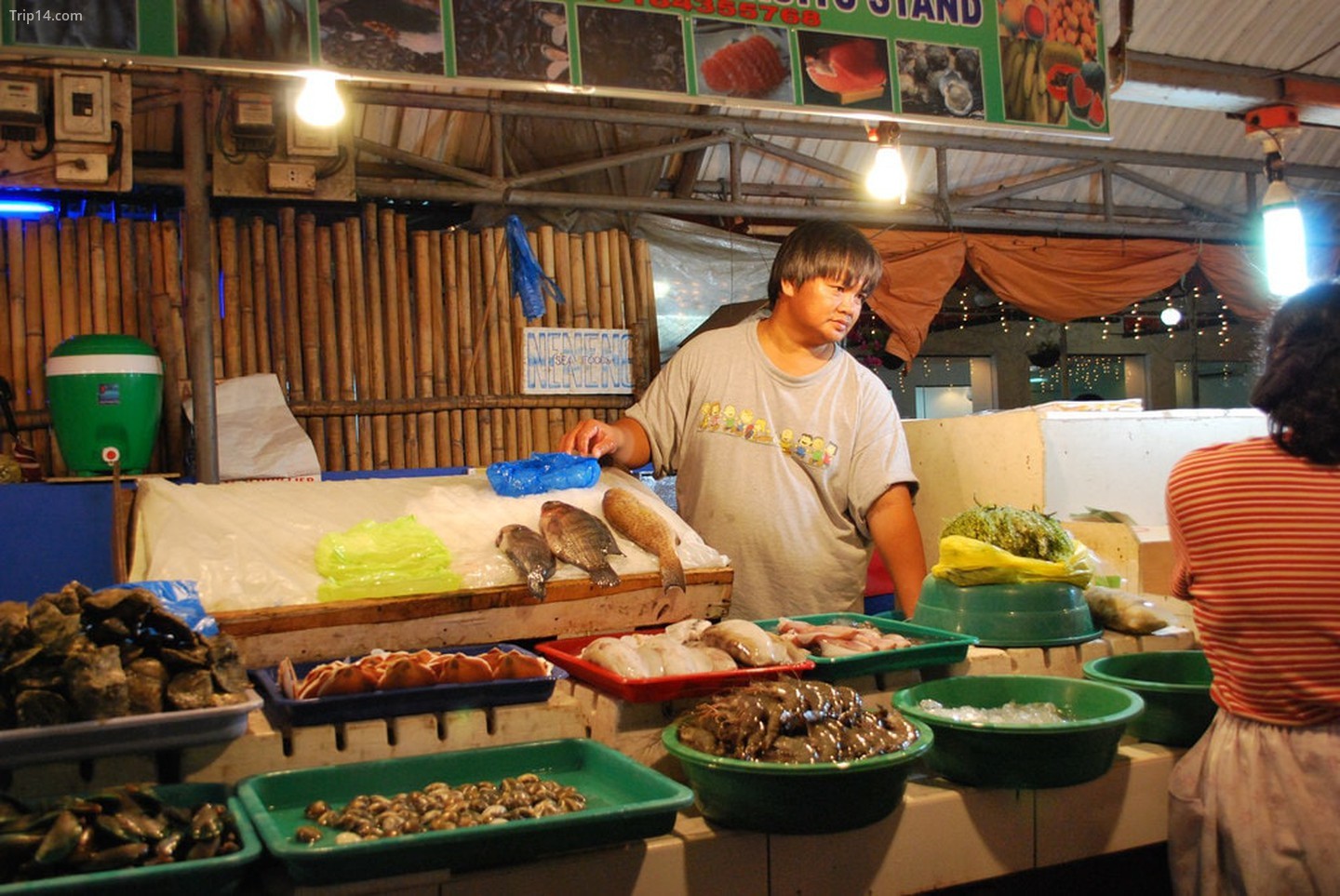  Người bán cá ở chợ Philippines   |   