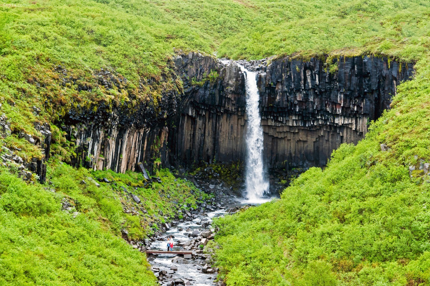 Thác nước Svartifoss ở Vườn quốc gia Vatnajökull