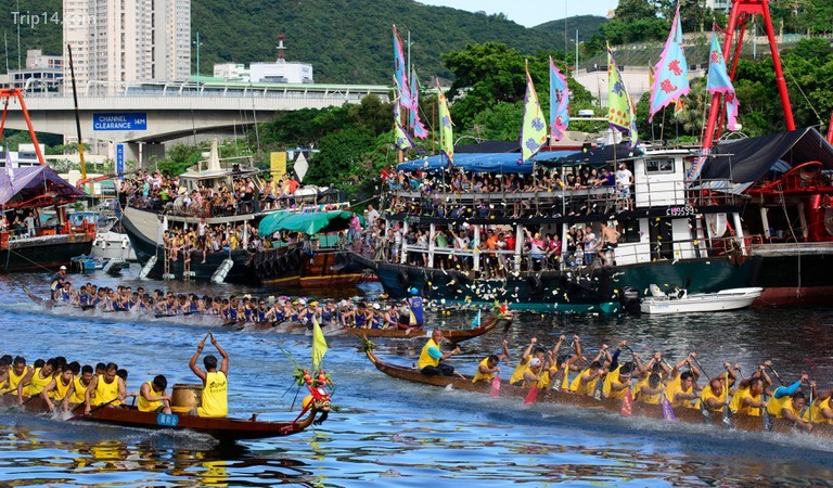 Cuộc đua thuyền rồng được tổ chức tại Hồng Kông, Hồng Kông, Trung Quốc. - Trip14.com