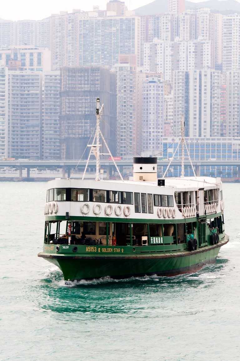 Thuyền phà sao xanh và trắng, Hồng Kông. - Trip14.com