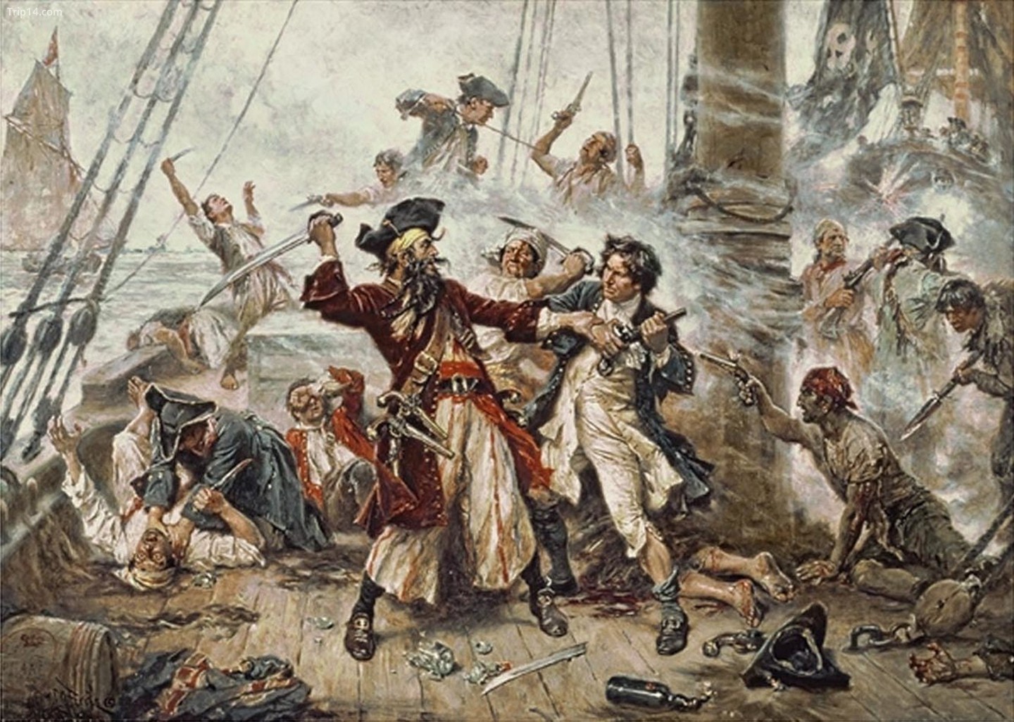 Bắt cướp biển Râu đen, 1718 (1920)