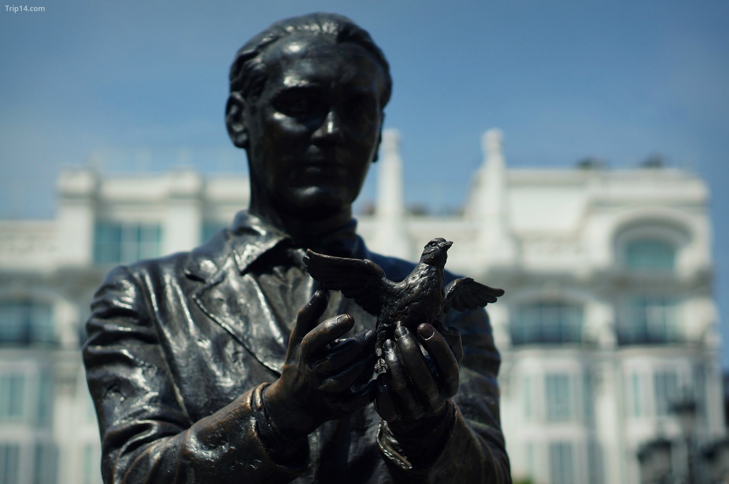  Bức tượng của nhà thơ Tây Ban Nha Federico Garcia Lorca ở Madrid   |   