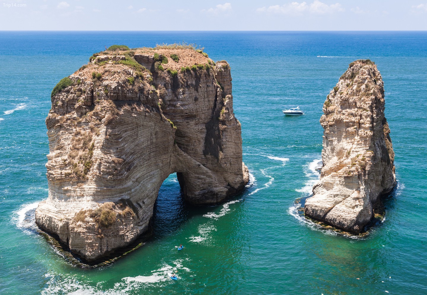 Đảo đá vôi Pigeon 'Rock ở Beirut, Lebanon