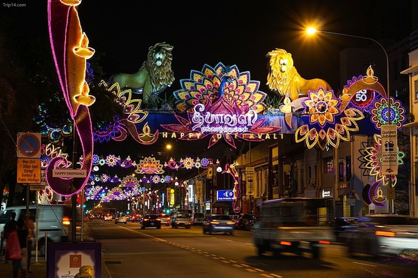 Diwali ở Little India, Singapore.