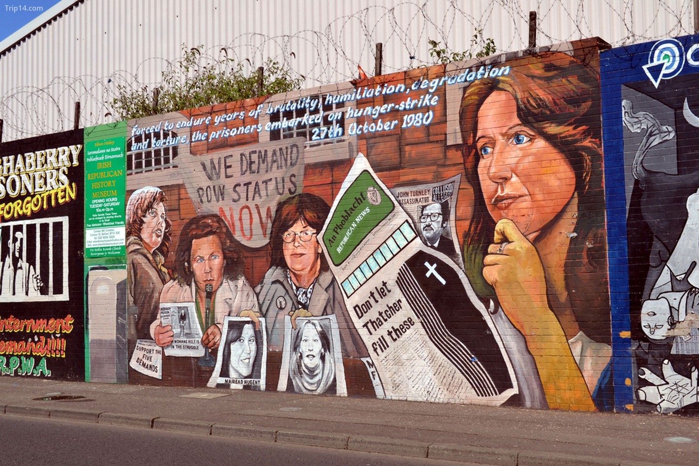  các bức tranh tường chính trị ở Belfast và Derry