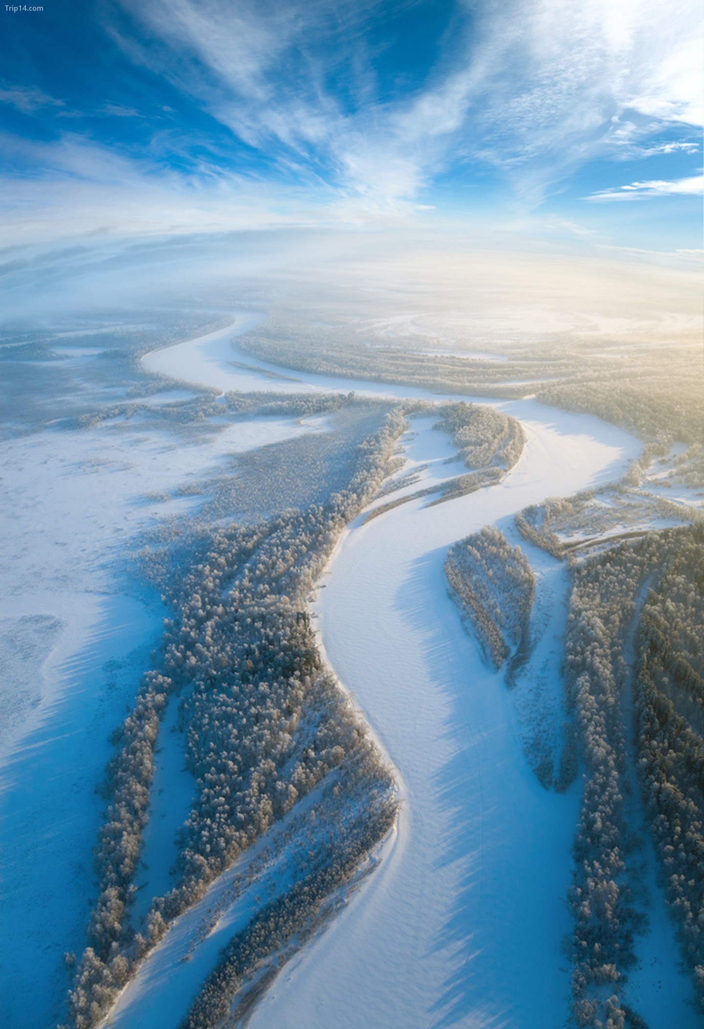 Những con sông đóng băng ở Yukon Land, Canada…
