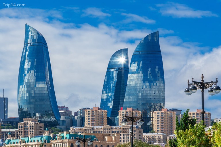 Flame Towers biểu tượng ở Baku