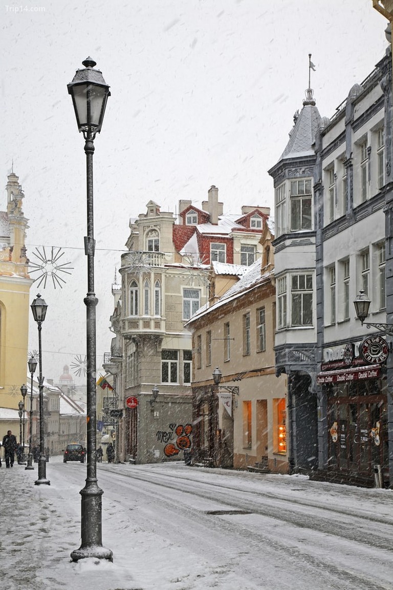 Con đường đầy tuyết ở Vilnius, Litva | © Shevunn Andrey / Shutterstock - Trip14.com