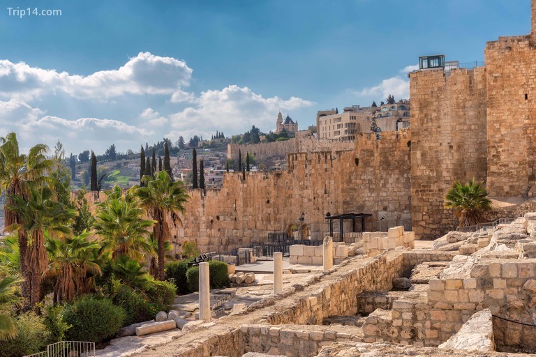 Quang cảnh thành phố cổ Jerusalem cổ từ Núi Đền, Jerusalem, Israel. - Trip14.com