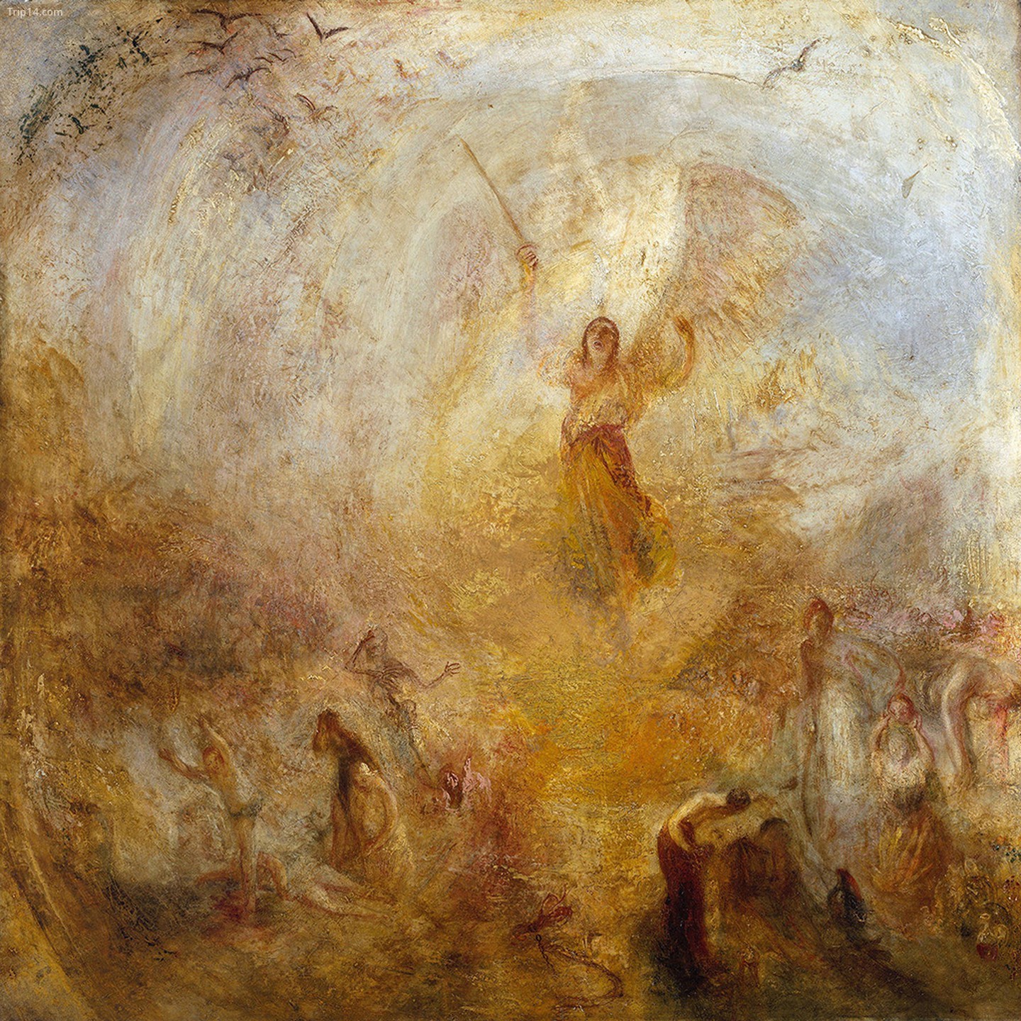  JMW Turner, Thiên thần đứng trong mặt trời, triển lãm 1846   |   Tate lịch sự 