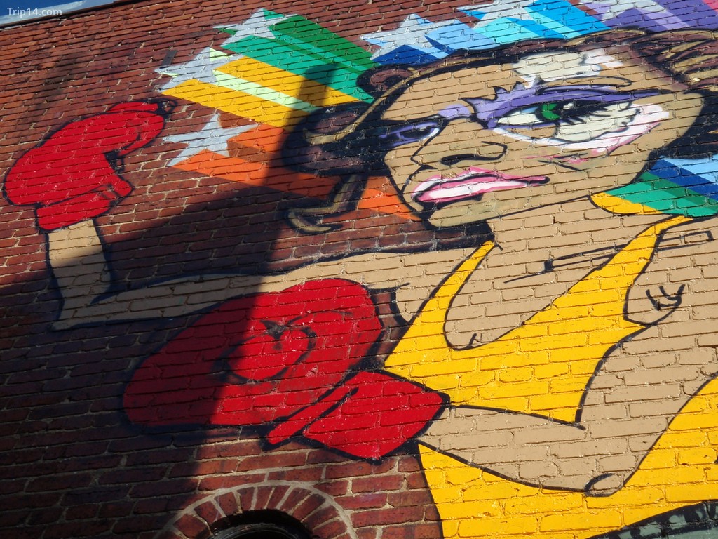 Bức tranh tường nữ Boxer trong Bloomingdale DC Daniel Lobo Flickr - Trip14.com