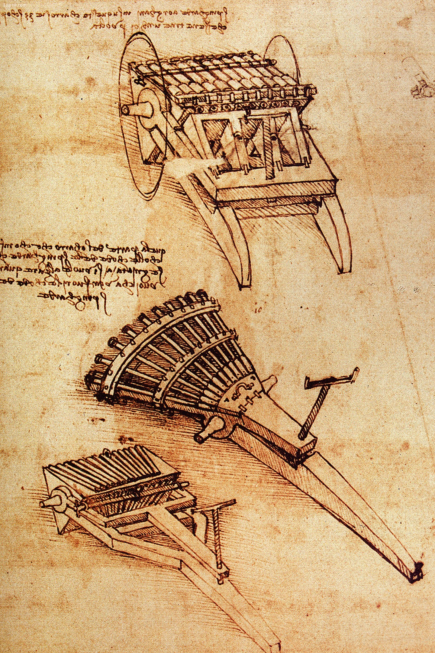 Leonardo cũng thiết kế nguyên mẫu này cho Duke Sforza