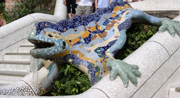 Barcelona, ​​Reptil Parc Guell - Wikicommons - Trip14.com