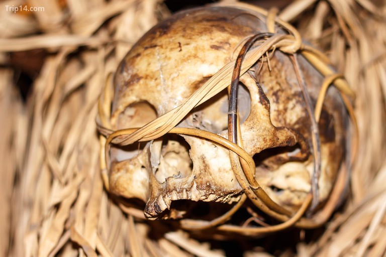 Sọ người được trưng bày tại Làng văn hóa Monsopiad
