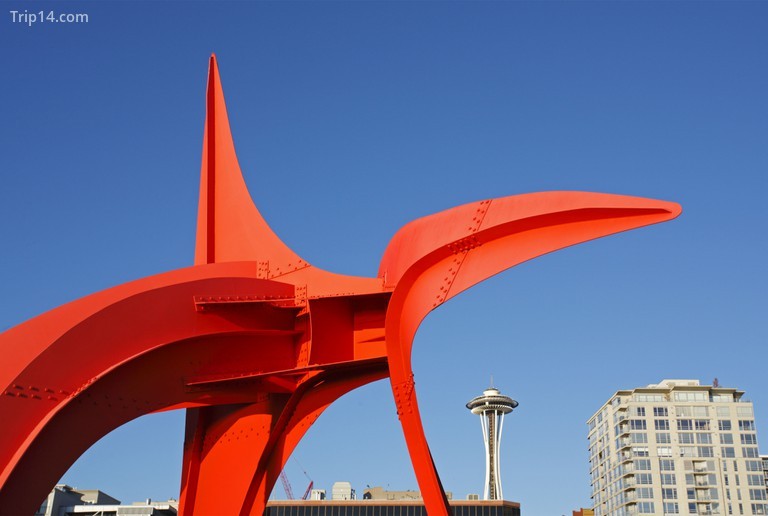 Điêu khắc đại bàng của Alexander Calder, Công viên điêu khắc Olympic, Seattle. - Trip14.com