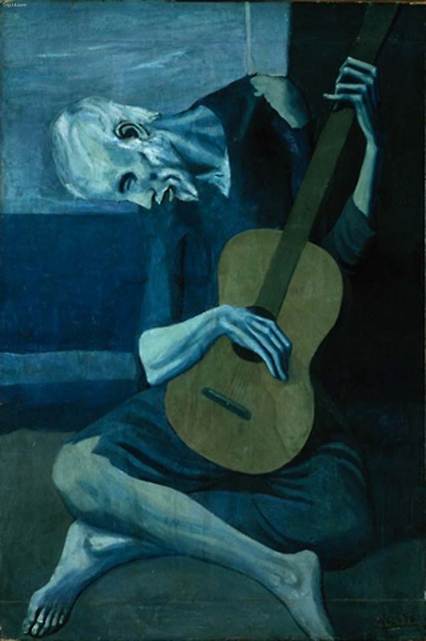 The Old Guitarist của Pablo Picasso, Art Institute of Chicago