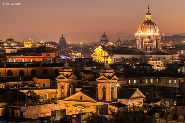 Toàn cảnh thành Rome lúc hoàng hôn - Trip14.com