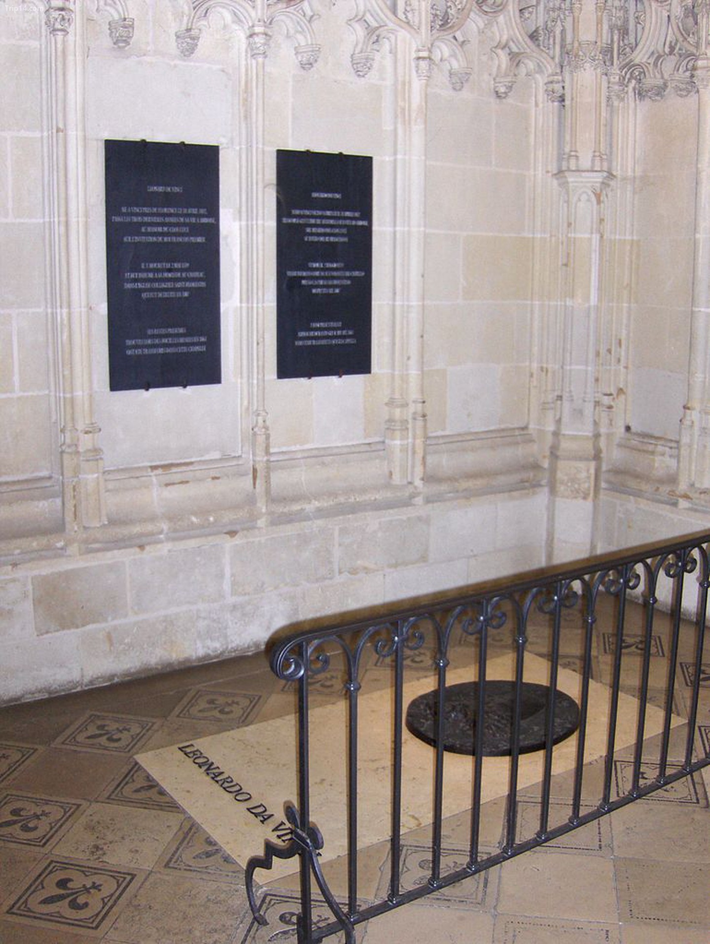  Lăng mộ của Leonardo da Vinci, nhà nguyện của Saint Hubert, Amboise   |   