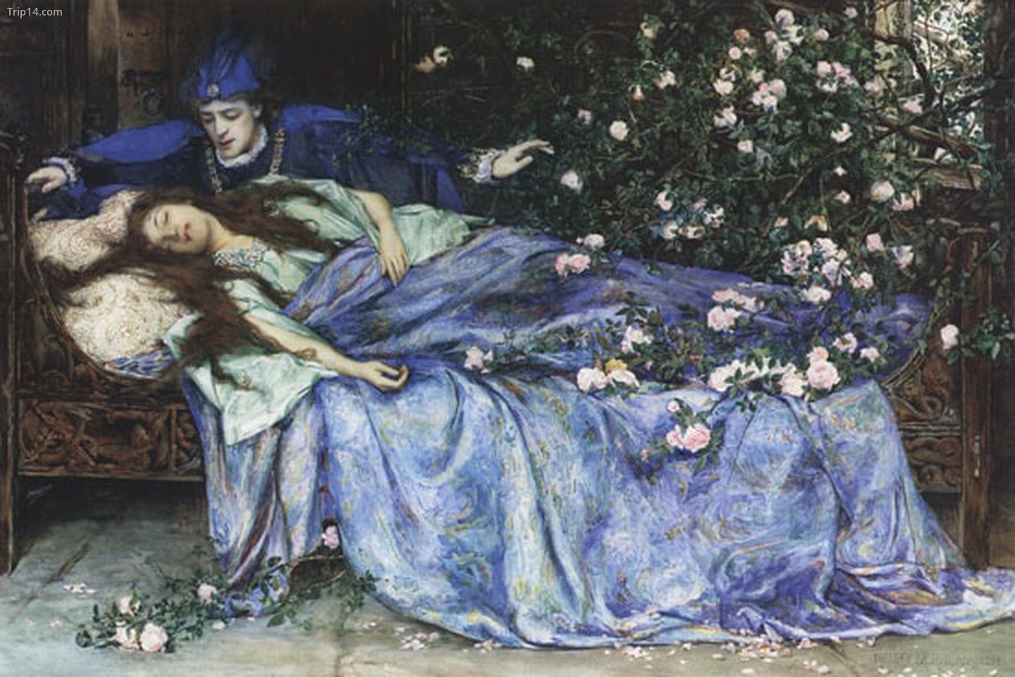 Henry Meynell Rheam - Người đẹp ngủ trong rừng 1899   |   