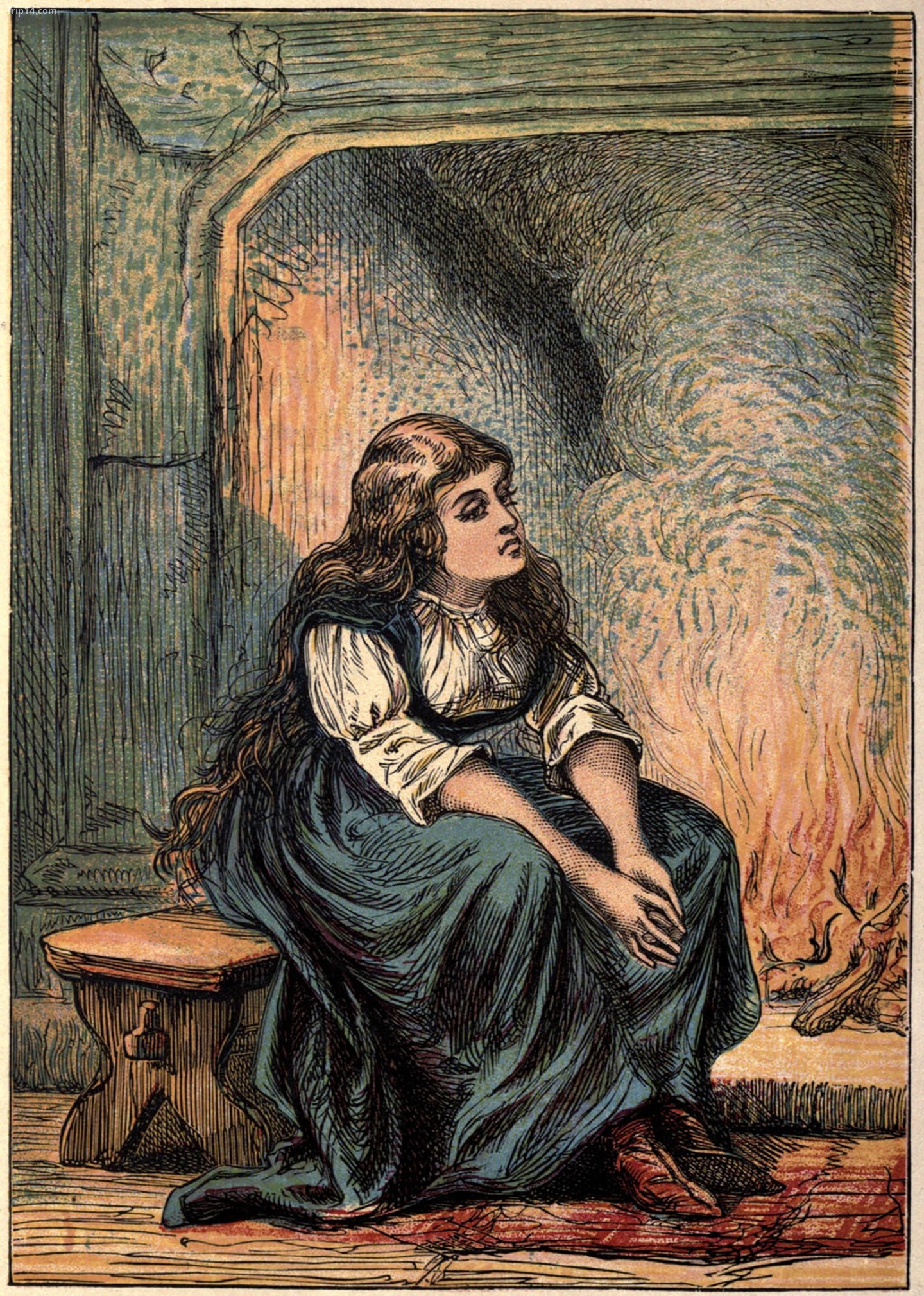  Hình minh họa đầu tiên của phiên bản Cinderella năm 1865   |   