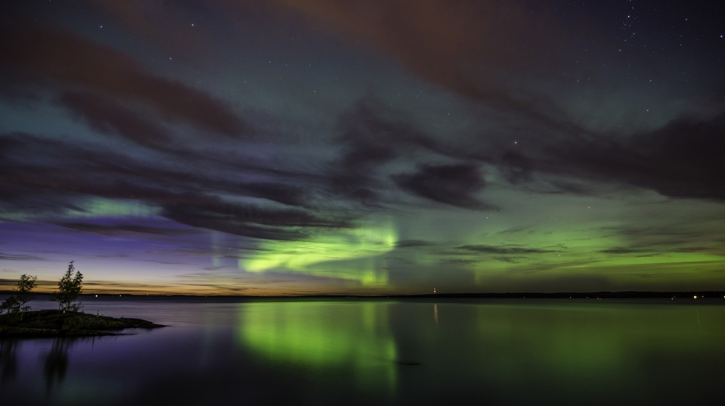 Ánh sáng phương Bắc trên hồ Tampere | © VisitFinland