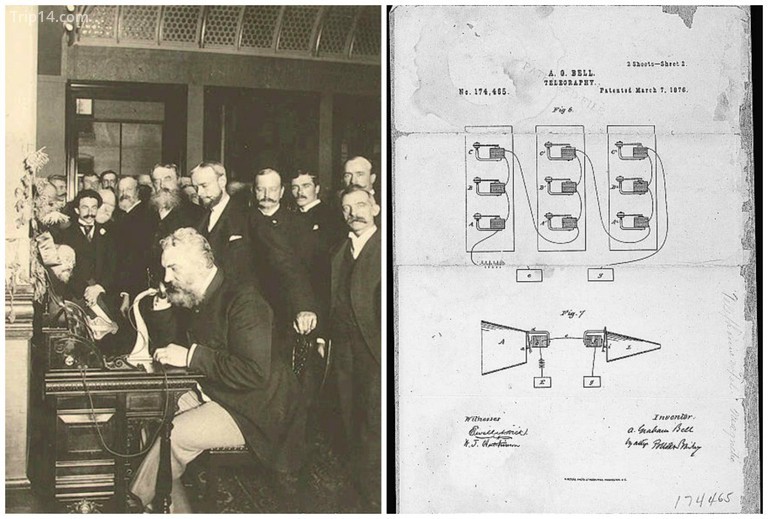 Bản vẽ bằng sáng chế điện thoại của Alexander Graham Bell