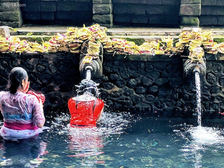 Nghi thức tẩy rửa tại đền Tirta Empul 